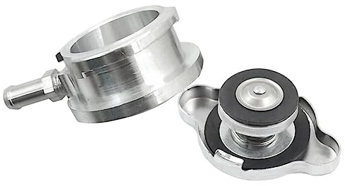Tapón universal plateado de 32 mm para llenado de radiador de 0,9 bar, fácil instalación