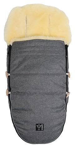 Kaiser 65445740 Lammfell Fußsack LOVE THE NATURE Farbe: anthracite melange