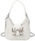 TIAASTAP Kleine Handtasche für Teenager Mädchen - Aesthetic Shoulder Bag für Frauen - Coole Sachen für Teenager - Vintage Y2k Halbmond Schultertasche Mit Kette - Moon Bag