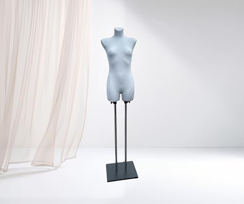 LUSORIA Schneiderpuppe weiblich mit Oberschenkeln, grau (S/M)