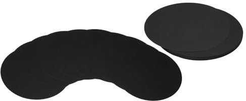 PATIKIL 25 Stück Moderationskarten Karteikarten Kreis-Karton, 15 cm runde Ausschnitt-Papierdicke Karton-Untersetzer für DIY-Bastelprojekte Klassenzimmer-Pinnwand-Dekoration, Schwarz