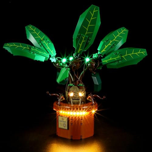 YEABRICKS Luz LED para 76433 Harry Potter, planta de poción mágica: mandrágora modelo (BuildingSet no incluido)