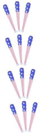 ibasenice 12stücke Teiliges Aufblasbare Baseballschläger Patriotische Cheer-sticks Für Feiern Lustige Partydekorationen Für Themenpartys Und Kindergeburtstage
