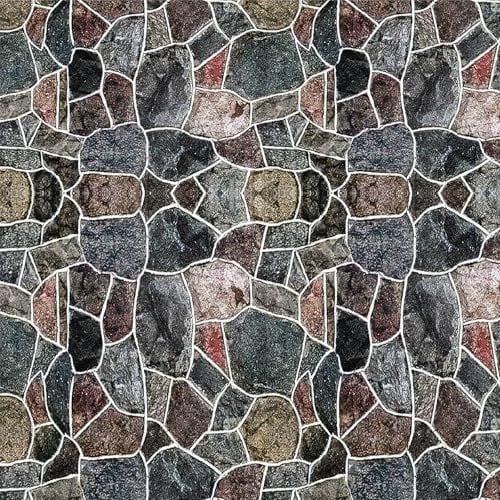 ICYEHAO Papel Pintado Autoadhesivo Piedra, 44 x 600 cm Papel Pared Piedra Gris Vinilo Piedra Vinilo Adhesivo para Muebles,Armarios,Libreria,Sala de Estar, Dormitorio,Baño,Cocina