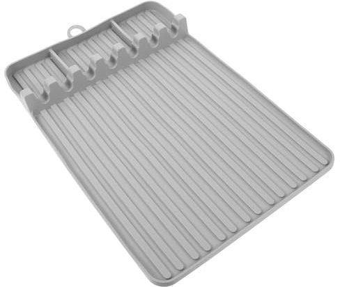 BESPORTBLE tapis de barbecue tapis de cuisson plancha pour gril à gaz tapis d'outils de plaque chauffante tapis de rangement pour outils de barbecue organisateur côté gril Gel de silice