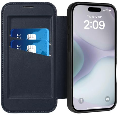 doeboe Custodia per iPhone 16 Pro Max, blocco RFID per iPhone 16 Pro Max, custodia magnetica a libro compatibile con i Phone 16 Pro Max