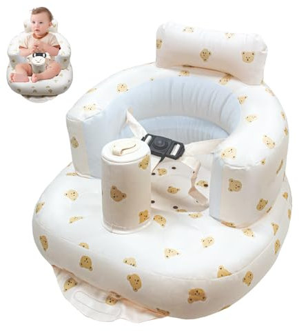 Ryvera Inflatable Baby Chair - Built-in Air Pump, Ideal for 3-36 Months Old, Portable & Comfortable Seating for Home and Travel