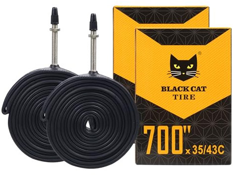 2 cámaras de aire 700x23C/25C 700x28C/32C, 48 mm FV Presta Valve, 700 C bicicleta de carretera y ciudad (700 x 35 C/43 C)