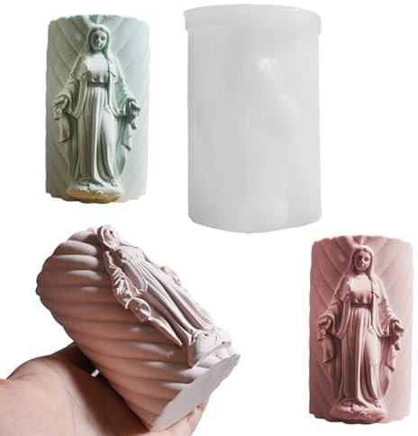 Religion Zylinder-Krippe Jesus Engel Seife Harz Gießen 3D Krippe Kerzenherstellung Formen