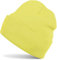 styleBREAKER Kinder Beanie Strickmütze mit breiter Krempe, Feinstrick Mütze doppelt gestrickt, Kindermütze 2-5 Jahre 04024030, Farbe:Gelb