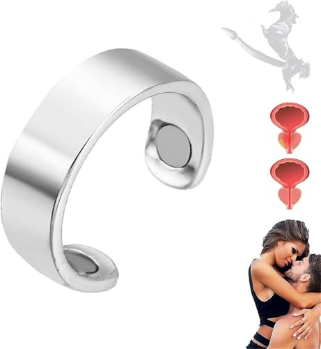 Czticle Copper Mag Prostata-Therapiering, Kupfer-Magnet-Prostata-Ring, Öffnung verstellbarer Ring, Coppermag Prostata-Therapie-Ring,Lymph-Magnettherapie,Prostapower magnetischer Kupferring (Silver)