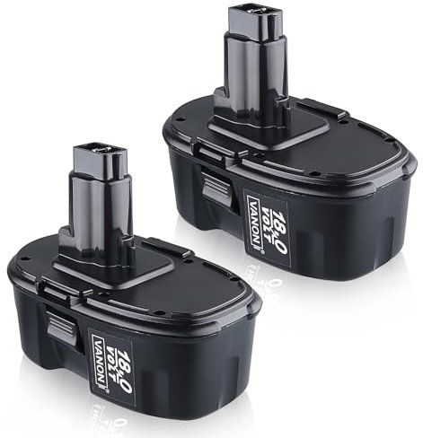2 Pack 18V 5.5 Ah NI-Mh Battery Replacement for Dewalt 18V Cordless Power Tools DC9096 DC9098 DE9039 DE9095 DE9096 DE9503 DW9096 DC618 DC330 DC725 Battery