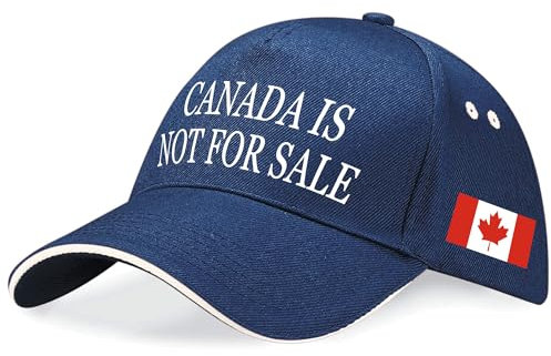 Purple Print House Canada is Not for Sale, Baseballkappe, Ahornblatt, kanadisches Patriotisches Statement, für Herren und Damen, marineblau / weiß, Einheitsgröße