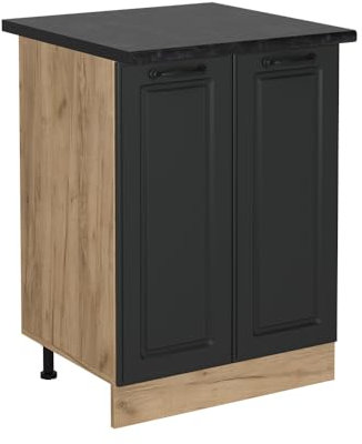 Vicco Meuble Bas de Cuisine R-Line, Anthracite Campagne, 60cm, PT Anthracite