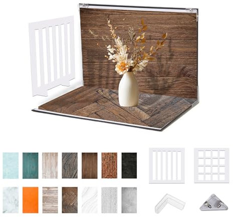 Fotohintergrund Backdrop Kit, 7 PCS 14 Muster Tischplatte Hintergründe für Fotostudios, Fotohintergrund Papier für Fotografie Video Studio Requisiten Schmuck Kosmetik Tisch Schreibtisch Schießen