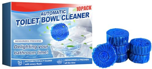 Bloques de Limpieza de Inodoro Azules,Bloque Azul Automático Limpiador,Pastilla para Cisterna,Tableta Limpiador de Cisterna,Limpiador de Cisternas para Inodoro Tabletas 10PC
