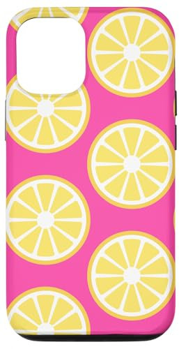Motif Citrus Delight Juicy Limonade Rose Coque pour iPhone 12/12 Pro