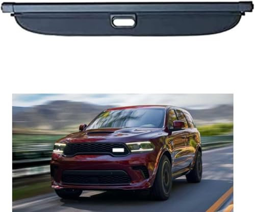 ANYANH Auto Kofferraumabdeckung Ausziehbar Rollo für Dodge Durango 2019-2023, Hintere Kofferraum Hutablage, Schattenschutz PrivatsphäRe Vorhang