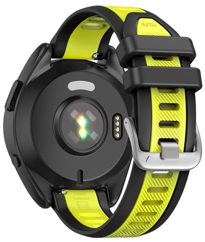 U-LIMVE Cinturino per Garmin Forerunner 165/Forerunner 245/Forerunner 645/Vivoactive 5/Vivoactive 3/Venu 2 plus/Venu SQ 2, Cinturino di Ricambio in Silicone a Sgancio Rapido da 20mm