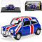 alles-meine.de GmbH Mini Coper Ur Modell Blau mit Union Jack Flagge 1959-2000 mit Sockel und Vitrine 1/43 Cararama Modell Auto mit individiuellem Wunschkennzeichen