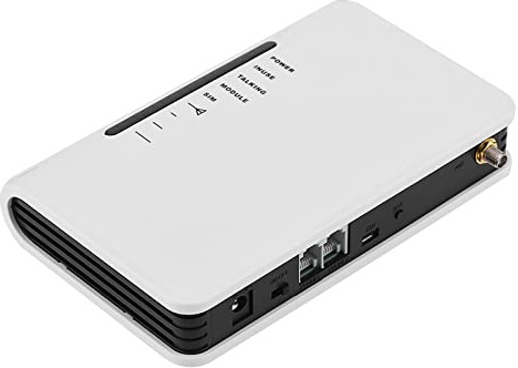 Wakects GSM Gateway Analog, Drahtlose zu kabelgebundene GSM Telefonbox, Wireless Terminal Telephone Box für Festnetzanschlüsse, Anschlussmöglichkeit für Telefonbox Alarmrekorder (EU-Stecker)