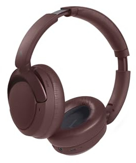 INTEMPO Alto Over-Ear Headphones, Bluetooth Noise Cancelling, 55 Hours | 3 Listening Modes, Foldable Design, USB-C Charging, Adjustable Metal Headband, Cushioned Swivel Ear Cups, Travel Bag, Brown