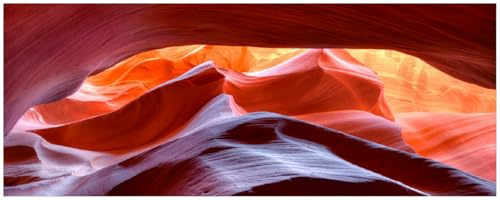 Wallario Küchenrückwand selbstklebend 115 x 50 cm, Motiv: Antelop Canyon USA Kalksandsteingebirge in leuchtenden Farben | Spritzschutz abwischbar & pflegeleicht