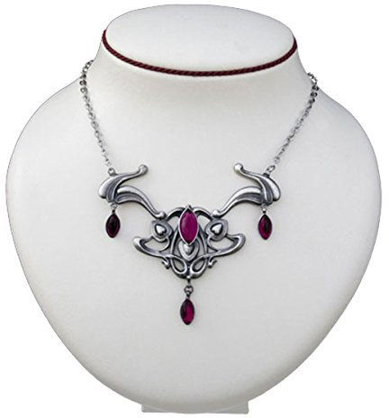 Dark Dreams Gothic Mittelalter Collier Schmuck Halskette Halsschmuck Anhänger Diondra, Farbe:grün
