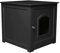 zoovilla Kitty Litter Cabinet – Hidden Litter Box Furniture, Black For house-cats