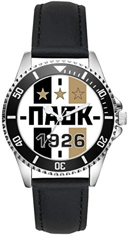 KIESENBERG Fußball Fan Uhr PAOK – Sportliche Armbanduhr im Fan-Design Stilvolle Herren- & Damen-Uhr mit Fußball-Motiv Geschenk für echte Fans aus Thessaloniki – L-20296