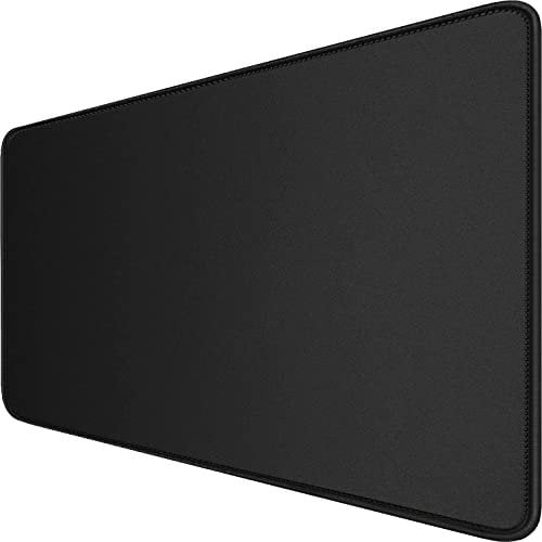 Hsmienk Grande tappetino per mouse da gioco esteso con bordi cuciti, (80 x 30 cm), base in gomma naturale antiscivolo, resistente e impermeabile, tappetino per tastiera del computer per