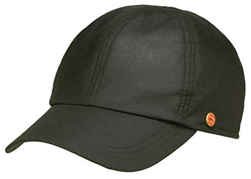 Mayser Lars Waxed Cotton Wasserabweisende Outdoor Baseball Cap - Oliv (4001) - 55,5 cm (55)