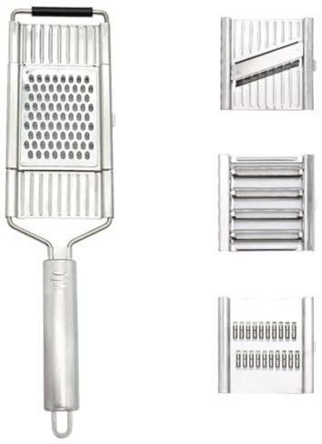 Cortador de verduras multiusos, cortador de verduras portátil de acero inoxidable, picador manual 3 en 1, herramienta de cocina ajustable para cebolla y frutas (1 unidad)