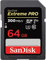 SanDisk 64GB Extreme PRO SDXC card, SD Card, V90 Memory Card, 8K, 4K and Full HD Video, up to 300 MB/s, Shock, Temperature, Water and X-Ray Proof, UHS-II, Class 10, U3