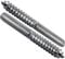 (Pack of 5 Bolts) M6 WOOD TO METAL DOWELS WALL HANGER BOLTS FURNITURE FIXING ZINC PLATED (M6 x 70mm)