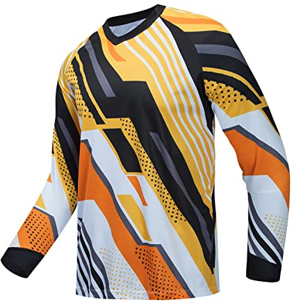 Weimostar Cycling Jersey Men's Mountain Bike Motocross Jersey long sleeve MTB T-Shirt