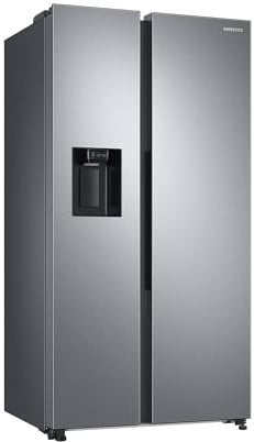 Samsung RS6GA854CSL/EG Side-by-Side Kühlschrank, 178 cm, 635 ℓ, WiFi-Steuerung, 35 dB(A) Geräuschlevel, Wasser- und Eisspender, Metal Cooling, Wassertank, Edelstahl Look