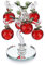 OwnMy Crystal Red Apple Tree Ornament Artificial Apple Tree Figurine Decorative Apple Tree Collectible, Glass Apple Tree Paperweight Table Decoration Centerpiece for Living Room Home Office Birthday