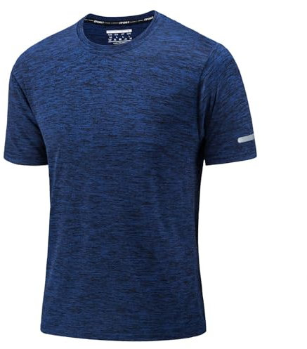 KEFITEVD T Shirt Herren Sport Tshirt Funktionsshirt Laufshirt Kurzarm Atmungsaktiv Gym Trainingsshirt Sommer Shirt