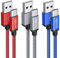 Cable USB C [3Pack 3M] Cable USB C Carga Rapida 3A Nylon Cable Carga Rapida Tipo C para iPhone 16 15 Pro Max Macbook iPad Samsung S25 S24 S23 S22 S10 S9 A56 A55 A51 Note 23 20 10 Xiaomi Google