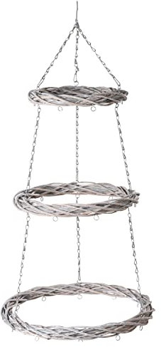 Nicht Zutreffend Deko-Hänger - Grau - Weidenäste - H 95 cm - mit 3 Ringen