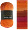 Wollbiene Summer Touch Batik 100 Gramm Wolle Mehrfarbig mit Farbverlauf, 100 Gramm merzerisierte Strickwolle Microfiber-Acryl (510 orange pink 1)