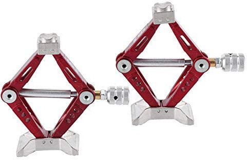 Cyllde 2PCS RC Wagenheber, Verstellbarer Metall Wagenheber Zubehör, Tragbarer Ferngesteuerter RC Wagenheber für Ferngesteuertes Auto