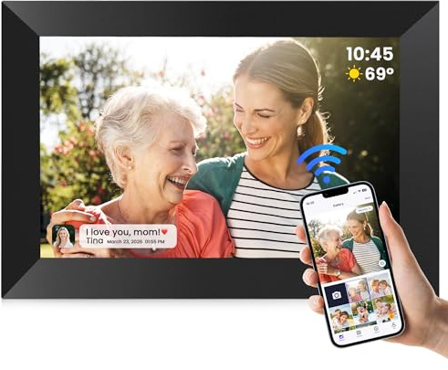 Uhale Digital Picture Frame WiFi 10.1 Inch, Electronic Photo Frames 1280 x 800 HD IPS Touch Screen, Auto Rotate, Slideshow, Share Photos/Videos from Phone Instantly