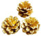 12 Stück Tannenzapfen,Weihnachten Tannenzapfen Dekoration,Natürliche Tannenzapfen Anzapfen Basteln,Christmas Ornaments Christbaumschmuck Weihnachtsschmuck,für Weihnachten Party Deko,Gold 5-6cm