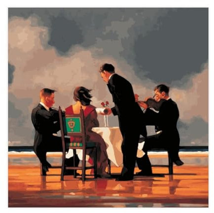Jack Vettriano Poster auf Leinwand, Schlafzimmer-Dekor, Sportlandschaft, Büro, Raumdekoration, Geschenk, ungerahmt, 30 x 30 cm