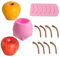 JS MOLD Moule à Gateau en Silicone 3D en Forme de Pomme avec Poignée - Moule en Silicone de Noël - Pour la Cuisson des Cupcakes, de la Gelée, du Pudding, du Chocolat