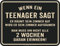 Deko Blechschild für Teenager: Zimmer aufräumen