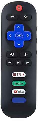 Replacement Remote Control Only for Roku TV, Compatible for TCL Onn Sharp Element Westinghouse Philips Roku Smart TVs