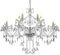 Ridgeyard Moderna salón araña de cristal, araña de techo de 15 luces E14 de transparente cristal K9 con cadena ajustable para dormitorio, salón, comedor, hotel